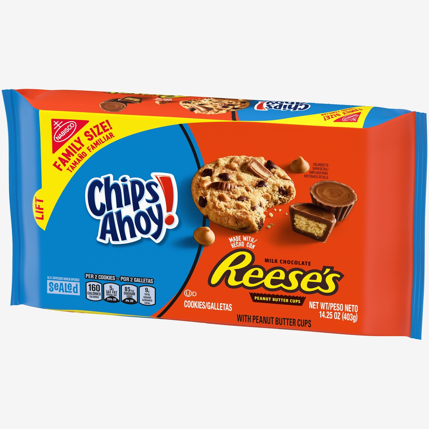 CHIPS AHOY! Cookies with Reese’s Peanut Butter Cups, Family Size, 14.25 oz