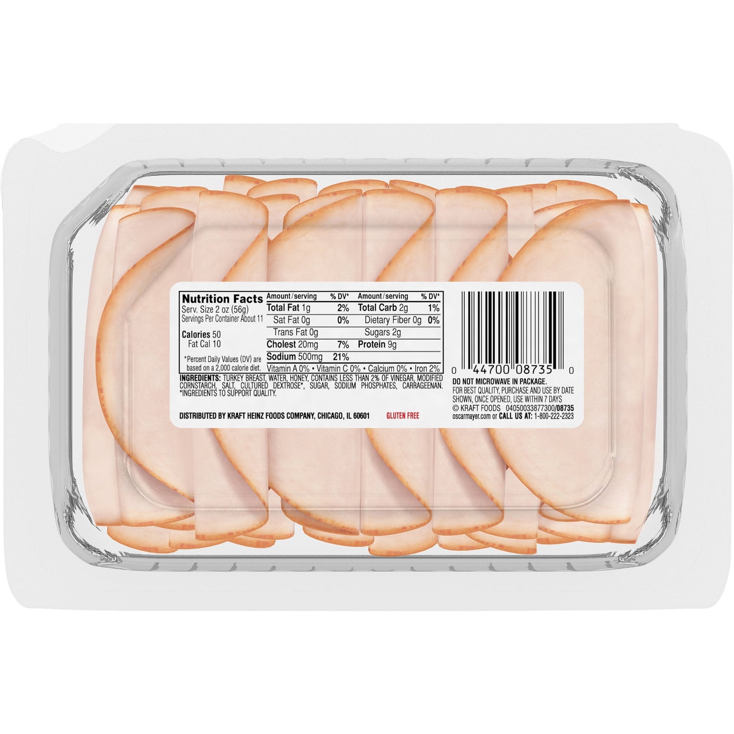 Oscar Mayer Deli Fresh Honey Smoked Sliced Turkey Breast Deli Lunch Meat, 22 Oz Package