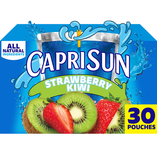 Capri Sun Strawberry Kiwi Juice Box Pouches, 30 ct Box, 6 fl oz Pouches