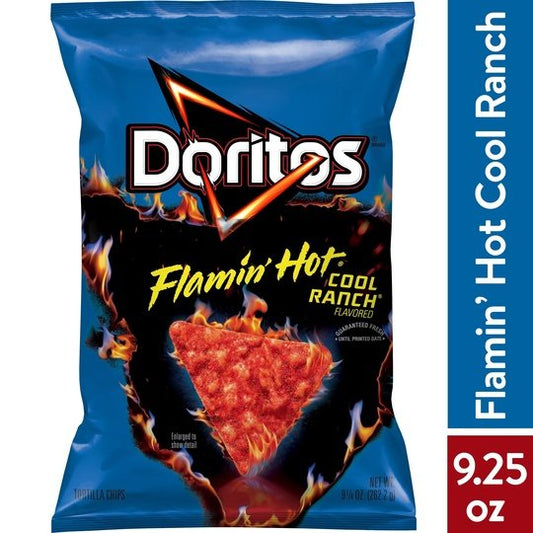 Doritos Tortilla Chips Flamin' Hot Cool Ranch Flavored, 9.25 oz