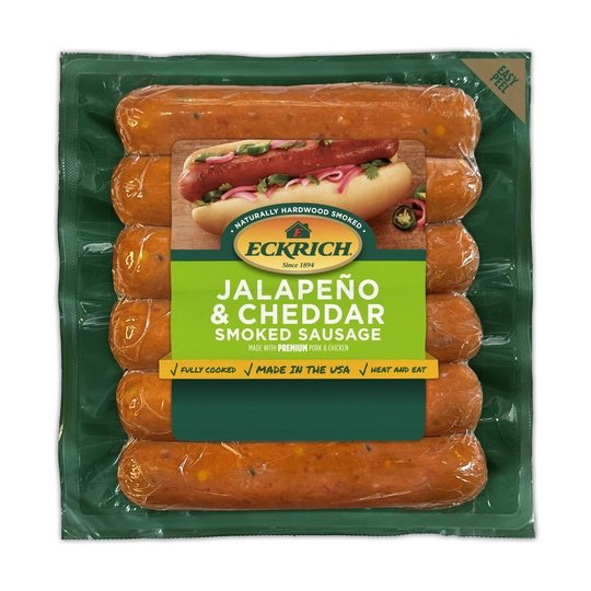 Eckrich Jalapeno & Cheddar Smoked Sausage Links, 14 oz