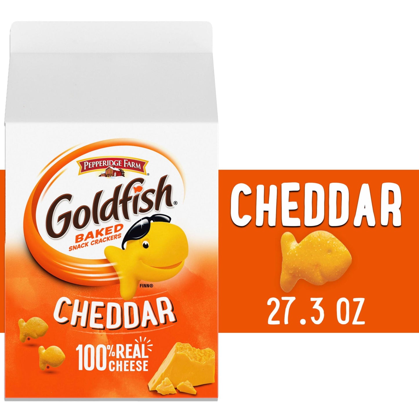 Goldfish Cheddar Cheese Crackers, 27.3 oz Carton