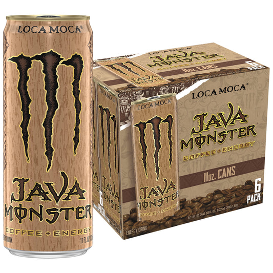 Java Monster, Loca Moca, Coffee + Energy Drink, 11 fl oz, 6pk