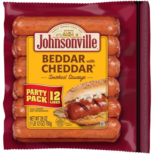 Johnsonville Beddar With Cheddar Smoked Sausage, 12 Links, 1 lb 12 oz