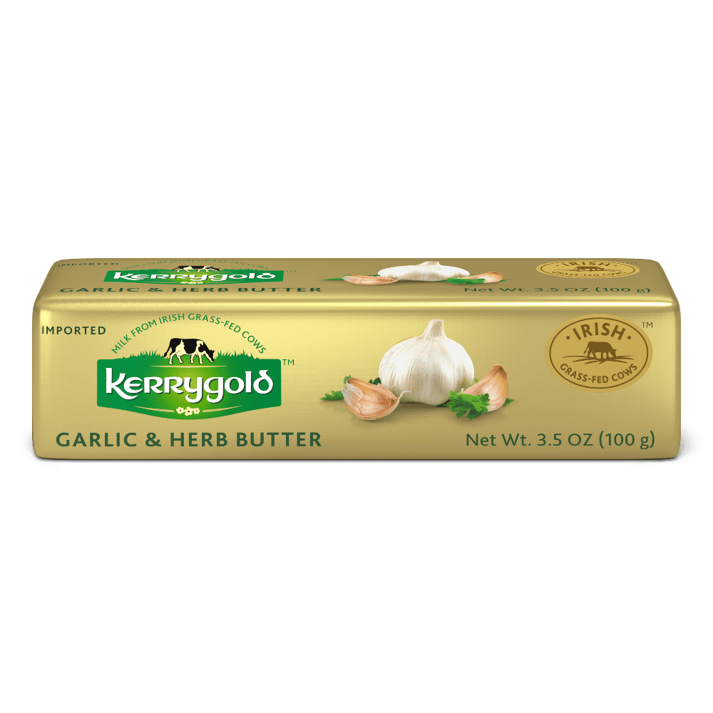 Kerrygold Grass-Fed Pure Irish Garlic & Herb Butter Stick, 3.5 oz.