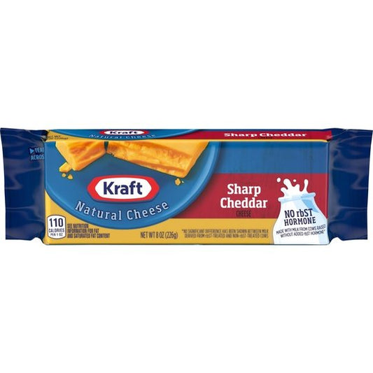 Kraft Sharp Cheddar Cheese, 8 oz Block