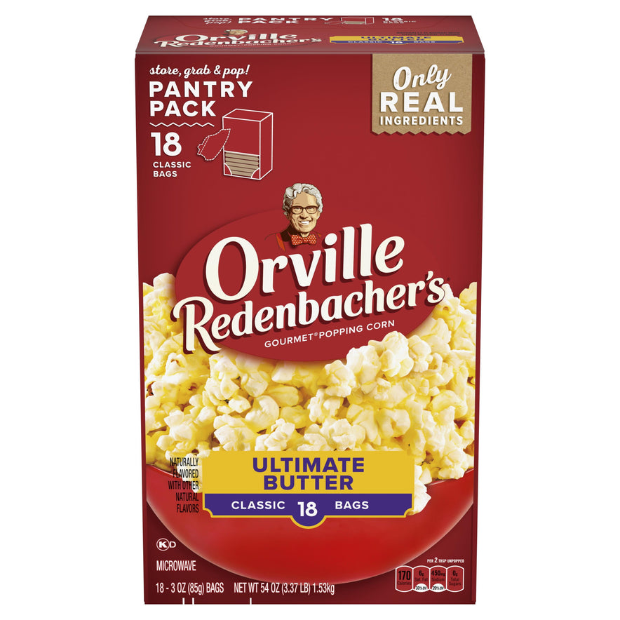 Orville Redenbacher's Ultimate Butter Popcorn, 3 Ounce,18 Count