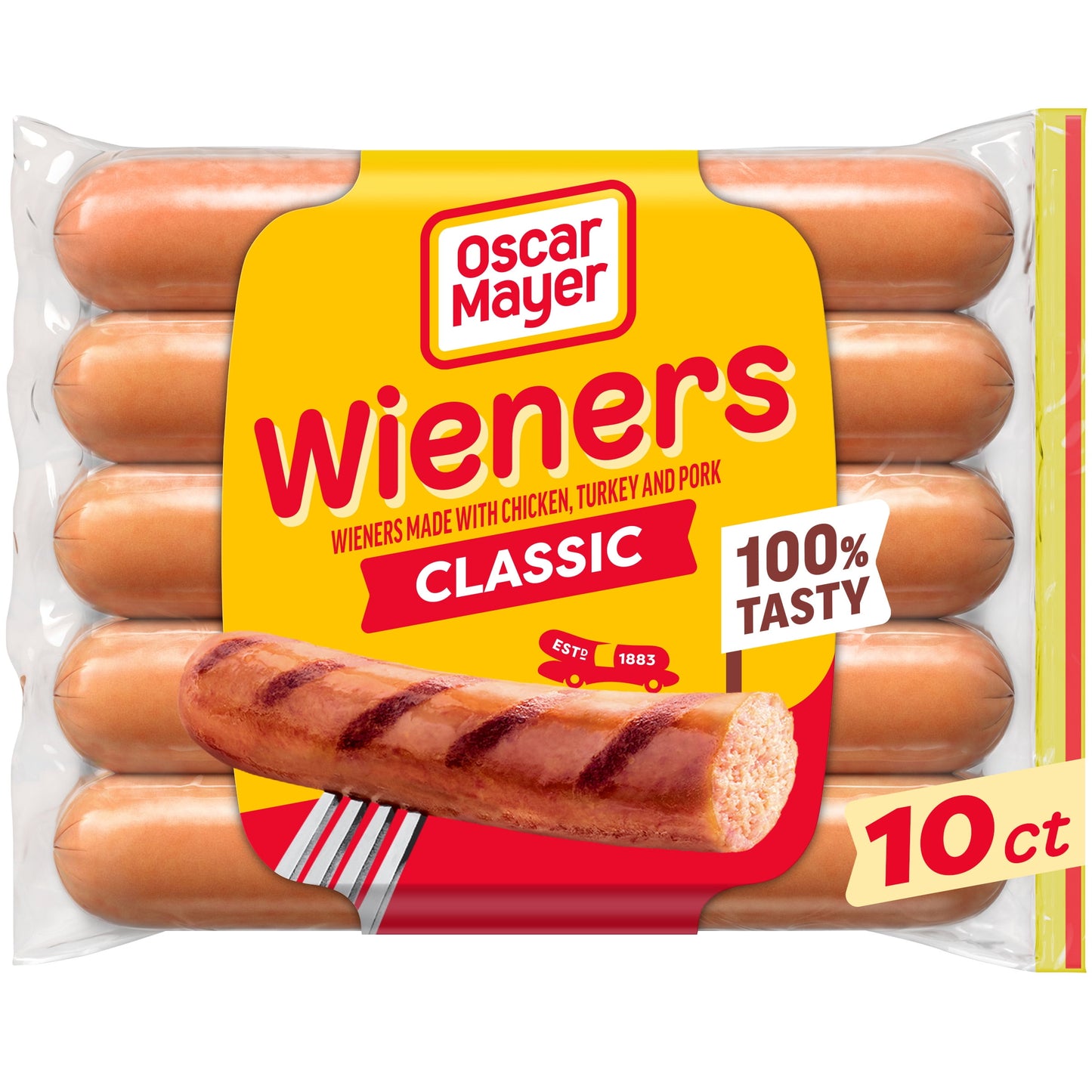 Oscar Mayer Classic Uncured Wieners Hot Dogs, 10 ct. Pack