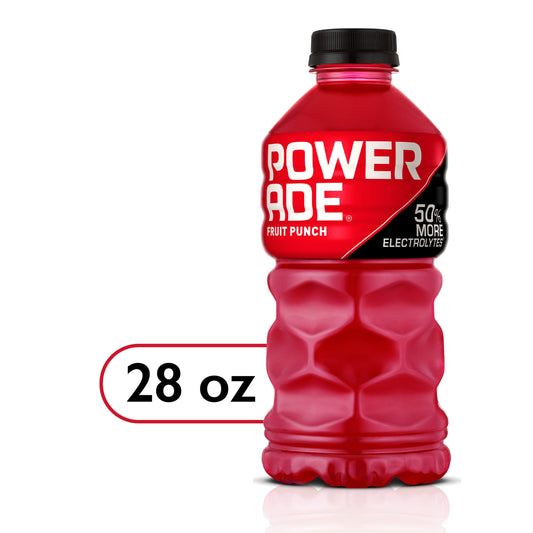 POWERADE Electrolyte Enhanced Fruit Punch Sport Drink, 28 fl oz, Bottle