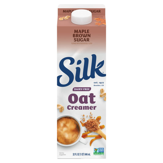 Silk Dairy Free, Gluten Free, Maple Brown Sugar Oat Creamer, 32 fl oz Cartons