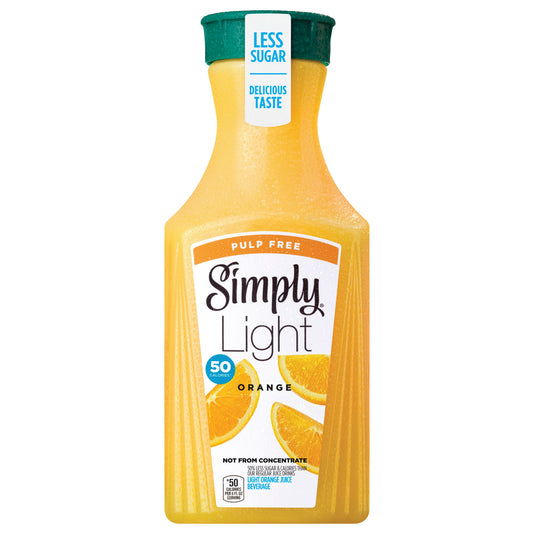 Simply Non GMO No Pulp Light Orange Juice, 52 fl oz Bottle