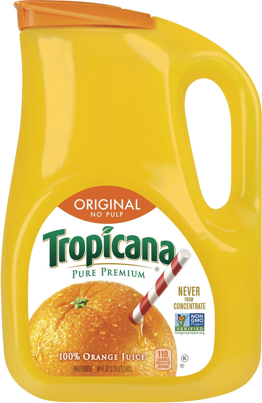 Tropicana Pure Premium Original No Pulp 100% Orange Juice 89 fl. oz. Jug