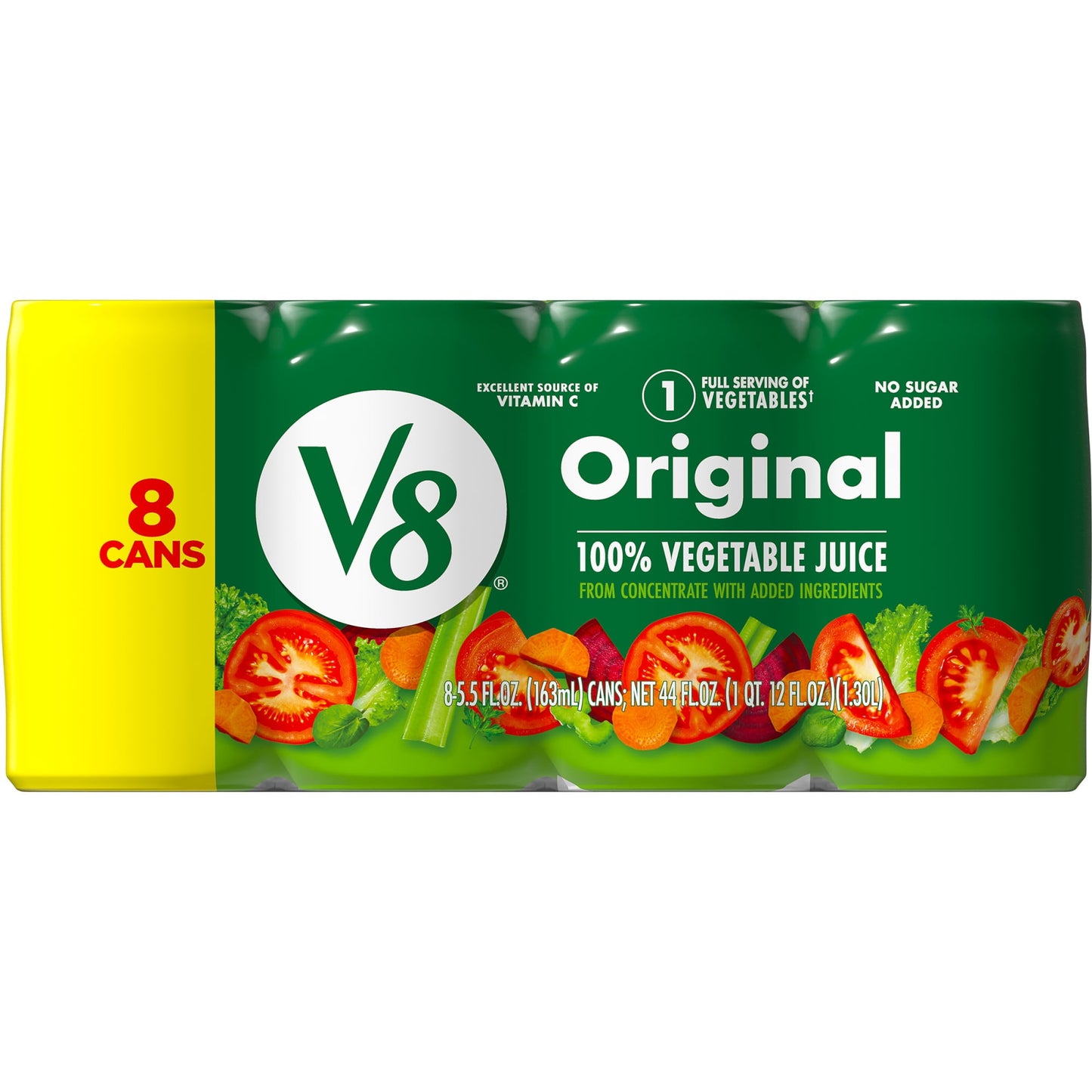 V8 Original 100% Vegetable Juice, 5.5 fl oz Can (Pack of 8)