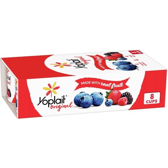 Yoplait Original Low Fat Yogurt Pack, 8 Ct, 6 OZ Fruit Yogurt Cups