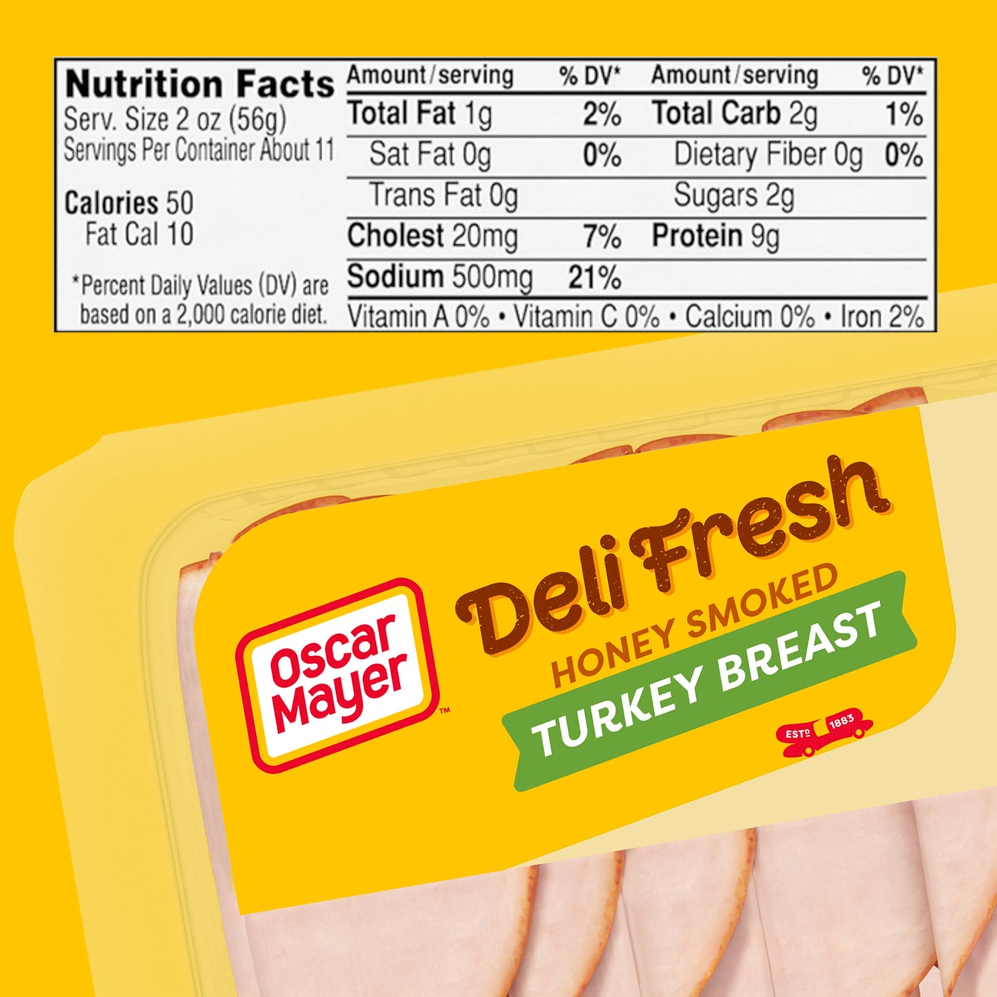 Oscar Mayer Deli Fresh Honey Smoked Sliced Turkey Breast Deli Lunch Meat, 22 Oz Package