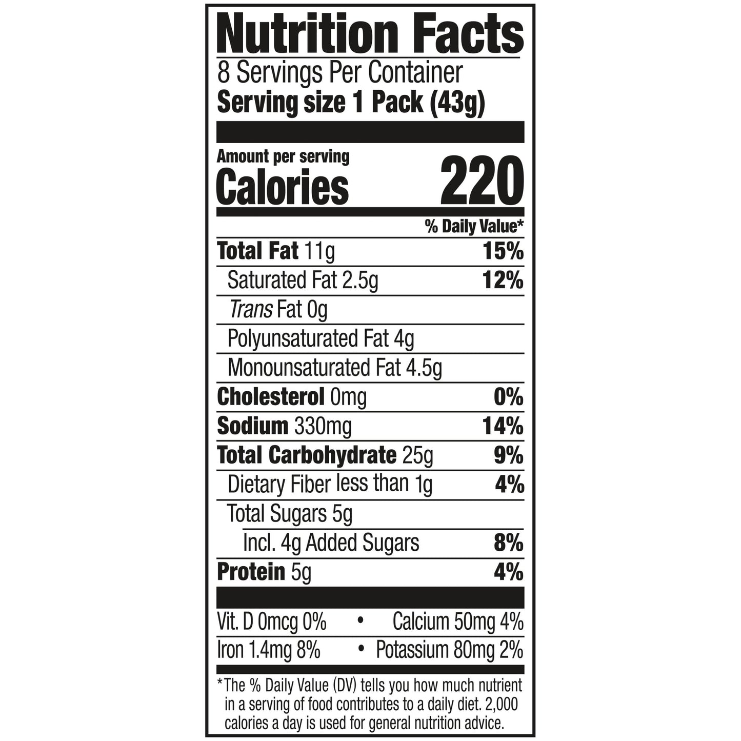 Lance Sandwich Crackers, ToastChee Peanut Butter, 8 Individual Packs, 6 Sandwiches Each