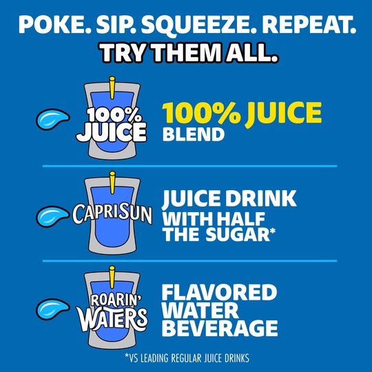 Capri Sun 100% Juice Watermelon Juice Box Pouches, 10 ct Box, 6 fl oz Pouches