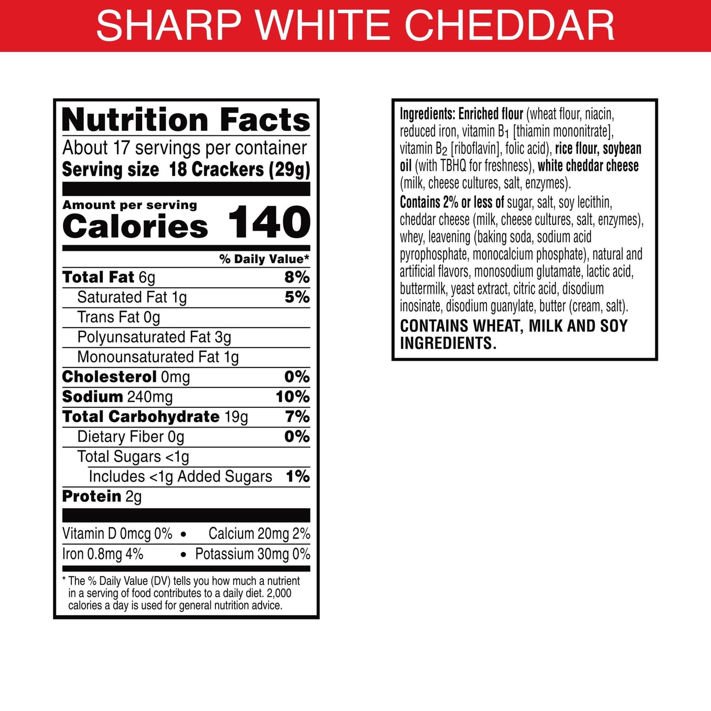 Cheez-It Grooves Sharp White Cheddar Crunchy Cheese Crackers, 17 oz