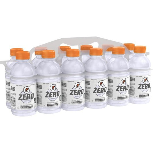 Gatorade G Zero Sugar Glacier Cherry Thirst Quencher Sports Drink, 12 oz, 12 Pack Bottles