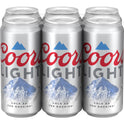 Coors Light Lager Beer, 6 Pack, 16 fl oz Cans, 4.2% ABV