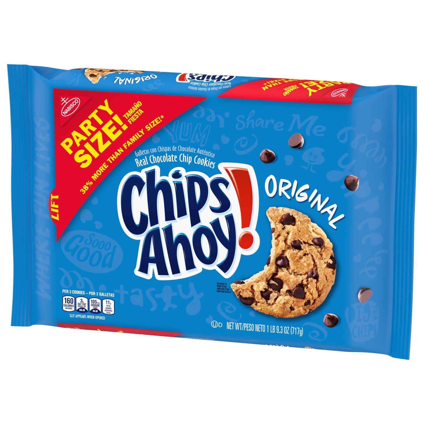 CHIPS AHOY! Original Chocolate Chip Cookies, Party Size, 25.3 oz