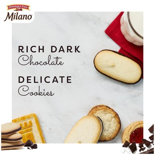 Pepperidge Farm Milano Dark Chocolate Cookies, 6 oz Bag (15 Cookies)