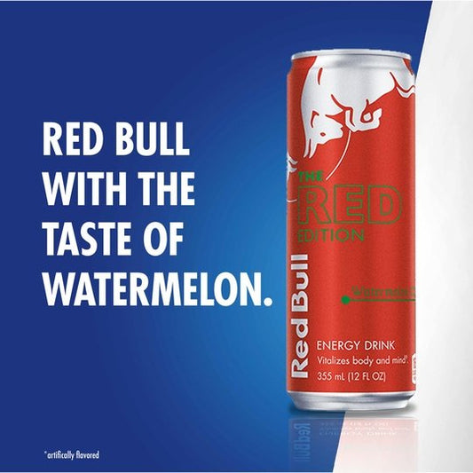 Red Bull Red Edition Watermelon Energy Drink, 12 fl oz Can