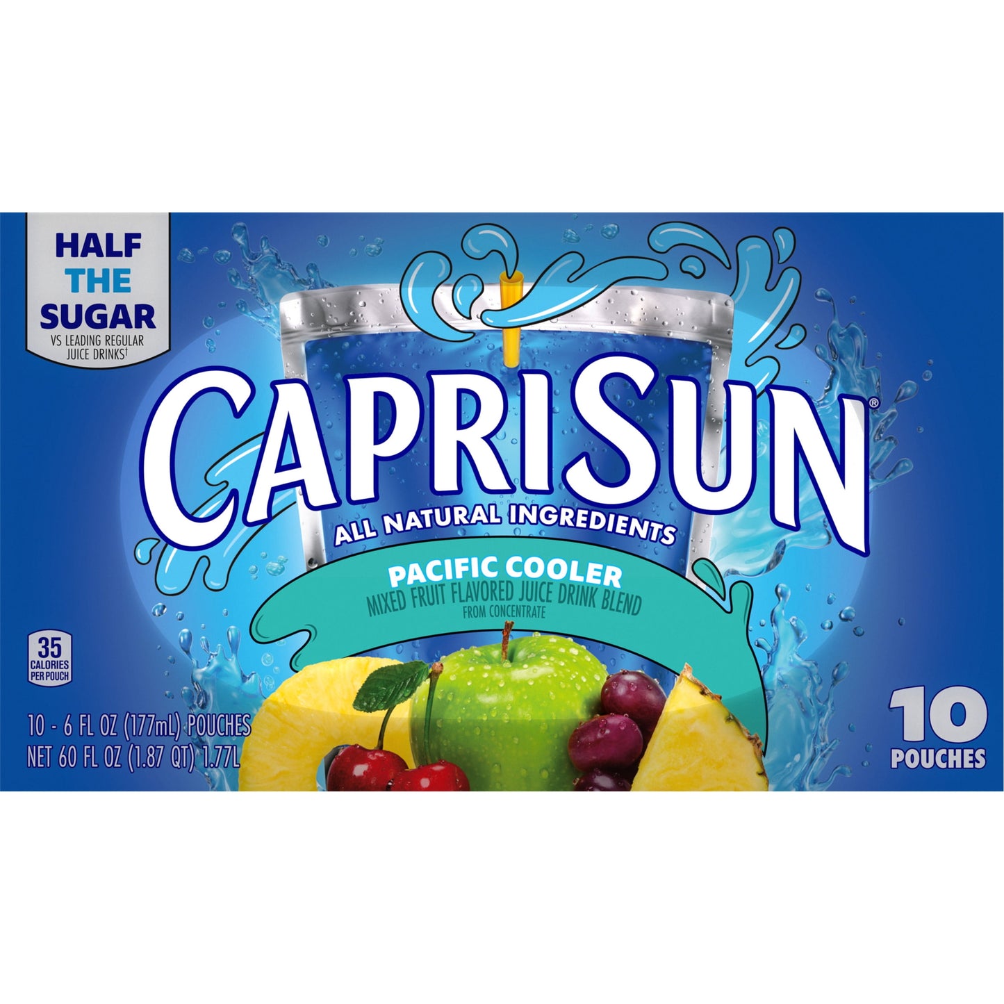 Capri Sun Variety Pack with Fruit Punch, Strawberry Kiwi & Pacific Cooler Juice Box Pouches, 30 ct Box, 6 fl oz Pouches