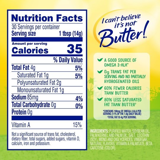 I Can't Believe It's Not Butter! Light Spread, 15 oz Tub (Refrigerated)