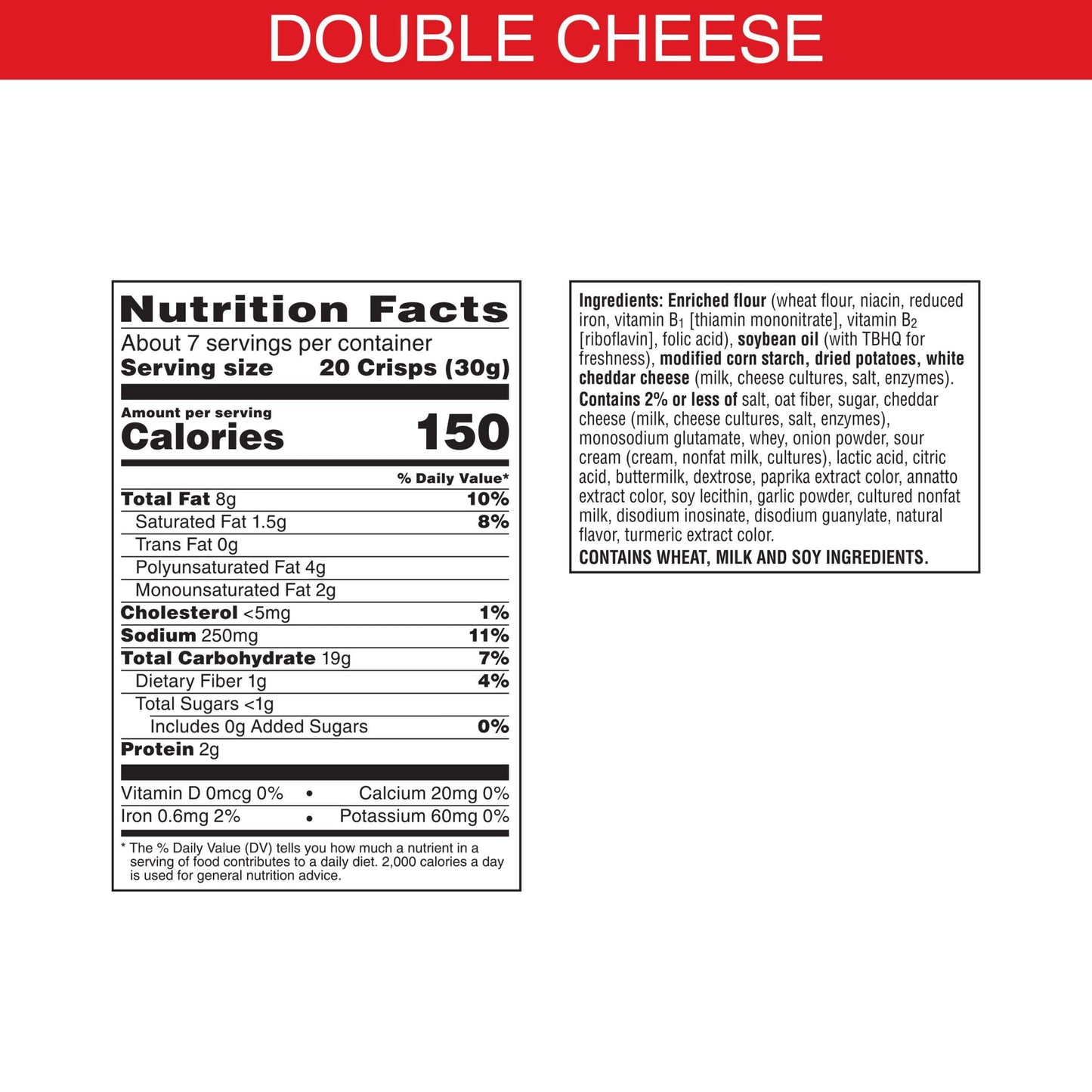 Cheez-It Snap'd Double Cheese Cracker Chips, 7.5 oz