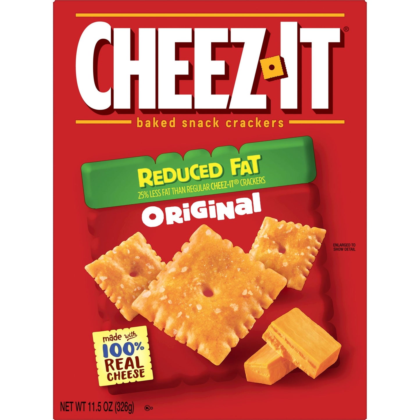 Cheez-It Reduced Fat Original Baked Snack Cheese Crackers, 11.5 oz