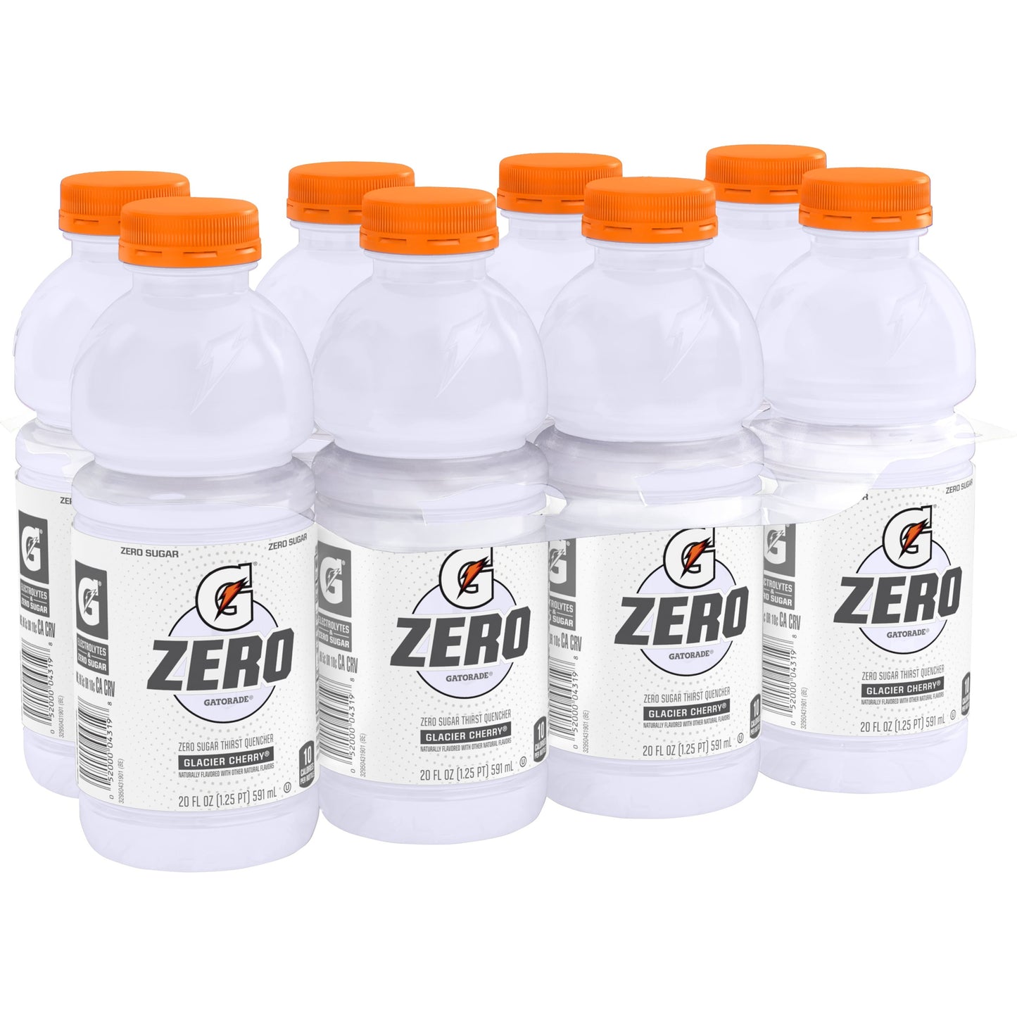 Gatorade G Zero Sugar Glacier Cherry Thirst Quencher Sports Drink, 20 oz, 8 Pack Bottles