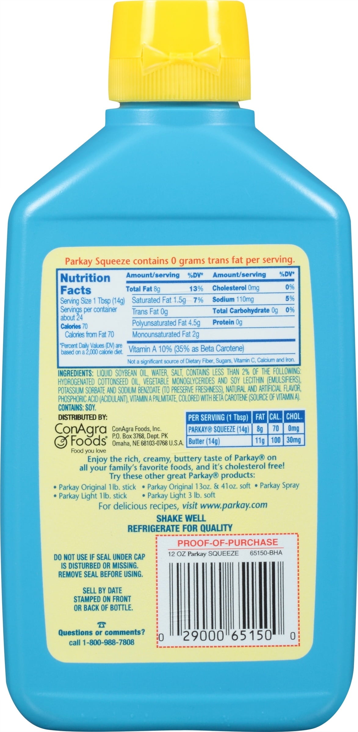 Parkay Squeeze Vegetable Oil Spread, 12 oz