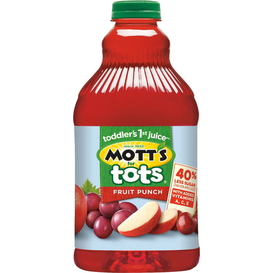 Mott's for Tots Fruit Punch Juice, 64 Fluid Ounce, Bottle