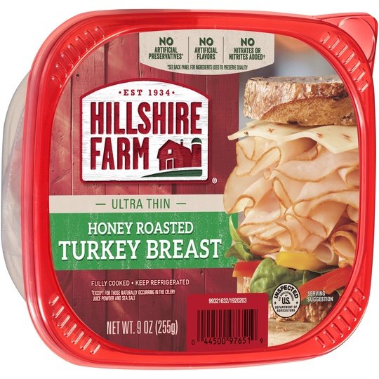 Hillshire Farm Sliced Honey Roasted Turkey Breast Deli Lunch Meat, 9 oz