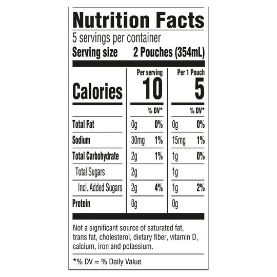 Capri Sun Roarin' Waters Fruit Punch Wave Flavored Water Kids Drink Pouches, 10 Ct Box, 6 fl oz Pouches