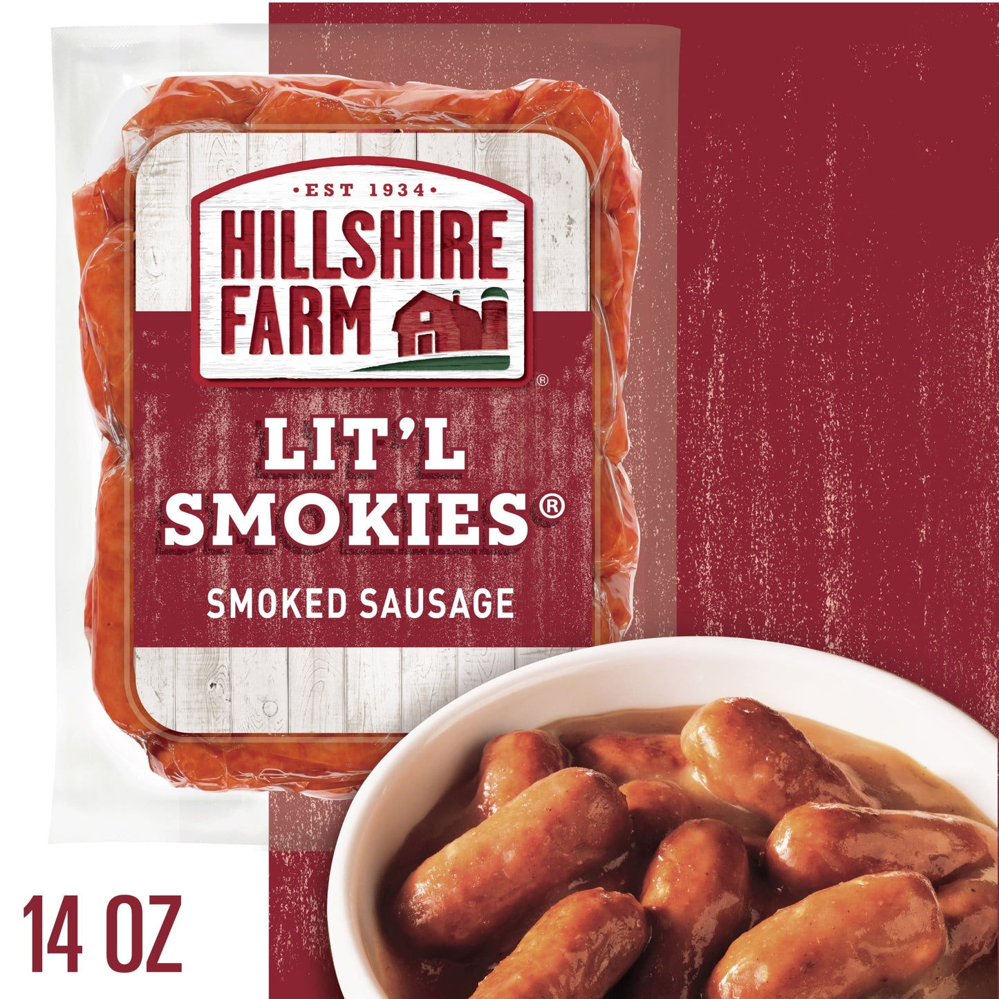 Hillshire Farm Lit'l Smokies Smoked Sausage, 14 oz