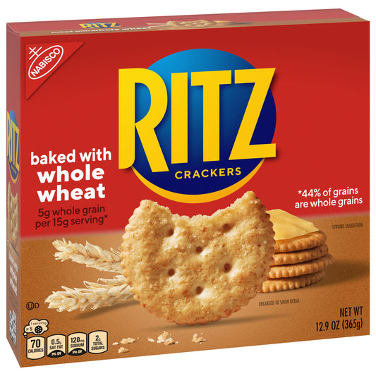 RITZ Whole Wheat Crackers, 12.9 oz