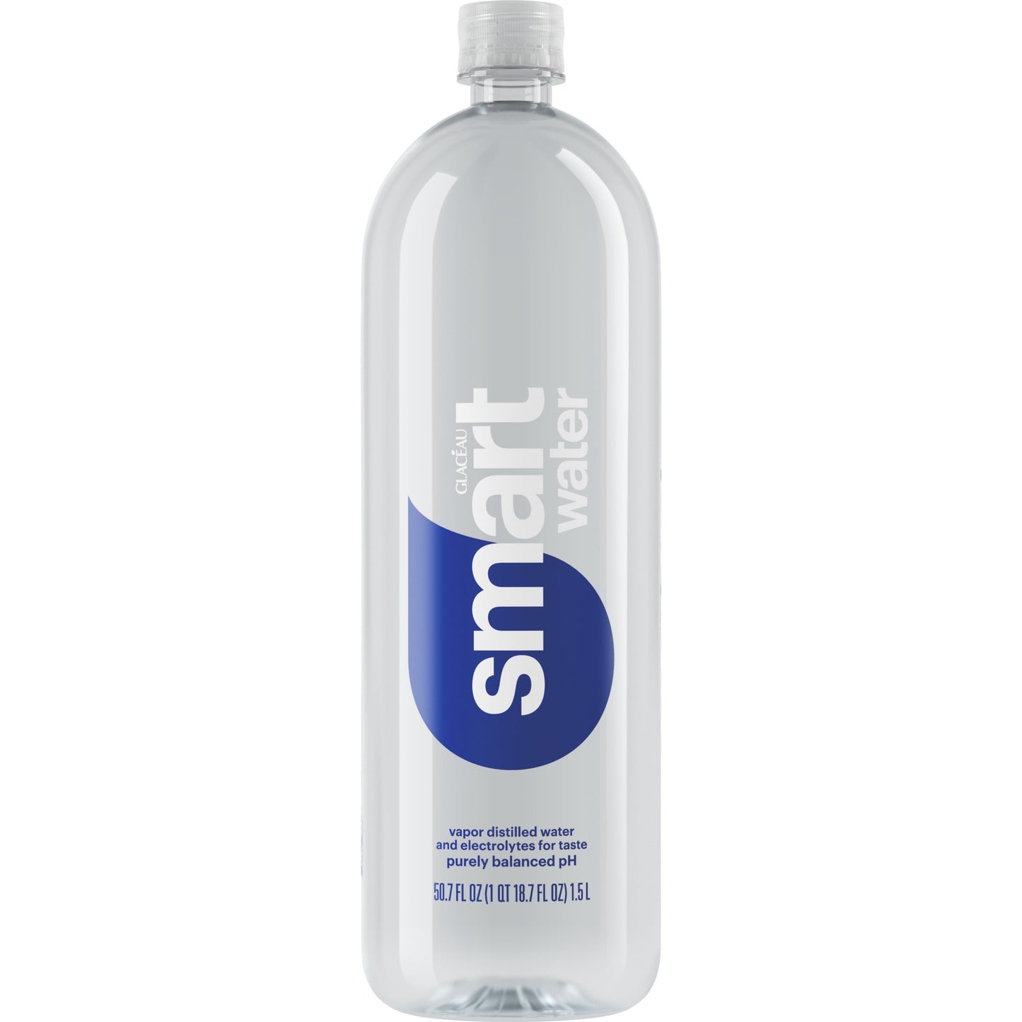 smartwater vapor distilled premium water, 1.5 liter, bottle